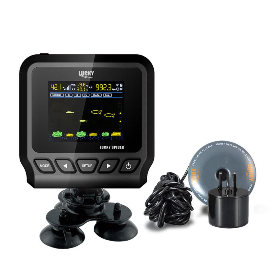 魚群探知機 ポータブル 魚探 スパイダー 3.1インチ液晶 200KHz 浮き振動子 ラッキー 丘釣り バス釣り 正規品 | 