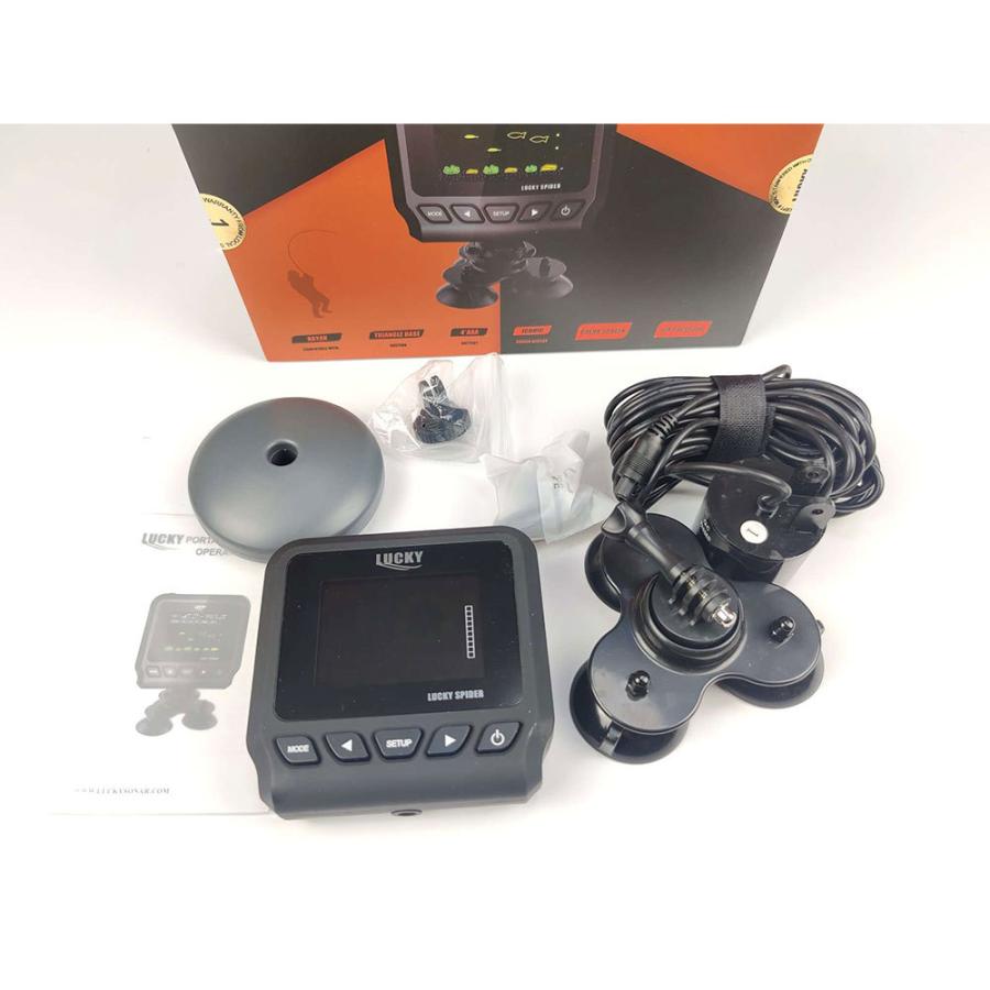 魚群探知機 ポータブル 魚探 スパイダー 3.1インチ液晶 200KHz 浮き振動子 ラッキー 丘釣り バス釣り 正規品 |  | 05