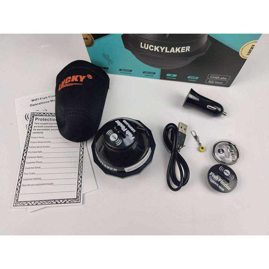 魚群探知機 ポータブル 魚探 日本語モデル レイカー Wi-Fiスマホ連動アプリ 125KHz ラッキー 浮き振動子 丘釣り バス釣り 正規品 YWU1224803534(10919円)