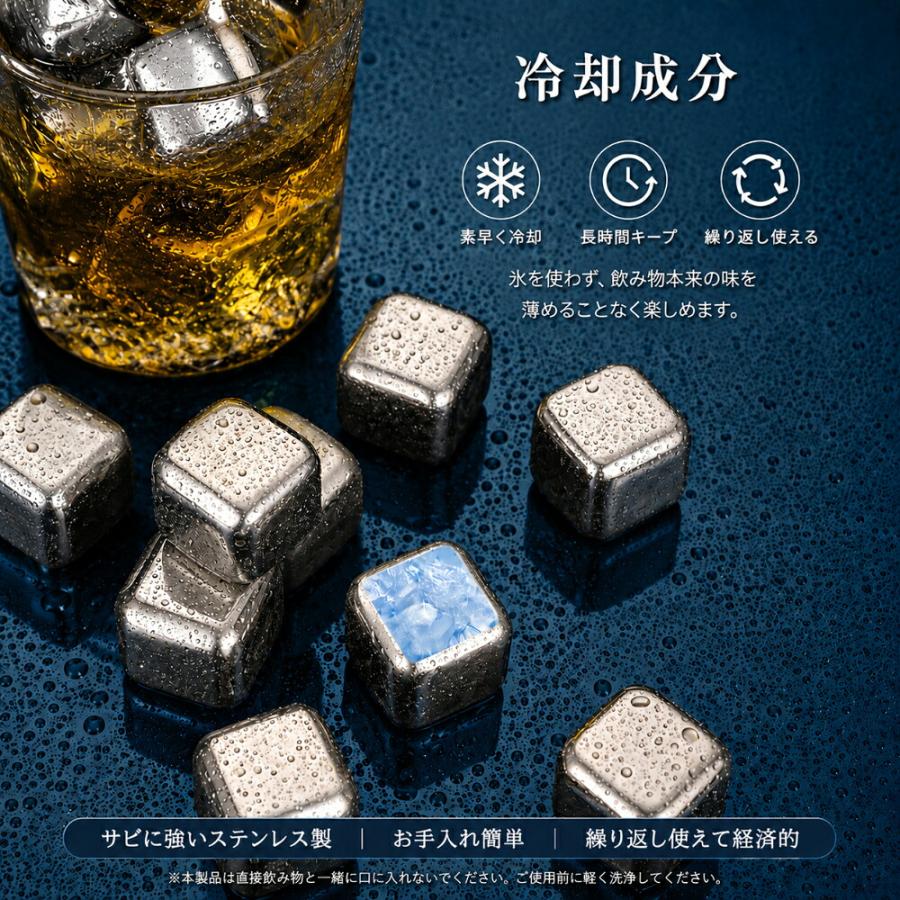 アイスキューブ ステンレス 氷 溶けない氷 ステンレス氷 ビール ワイン ウィスキー 父親 母親 誕生日 誕生日プレゼント プレゼント 結婚 記念日 お祝い 退職 還 |  | 04