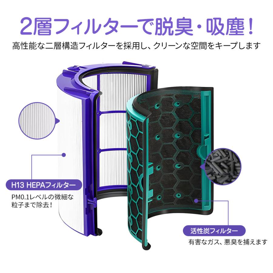 Dyson ダイソン 空気清浄機 交換用 フィルター DP04 TP04 HP04 TP05 HP05 用 互換 フィルター グラスHEPAフィルター 活性炭フィルター 非純正 送料無料 |  | 04