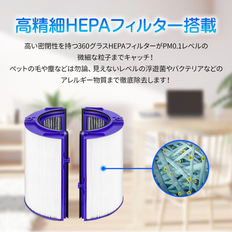 Dyson ダイソン 空気清浄機 交換用 フィルター HP07 TP07 ΤP7A TP04 HP04(一体型) PH01 PH02 PH03 PH3A PH04 HP06 TP06 HP09 TP09 用 互換 HEPAファン 非純正 |  | 04