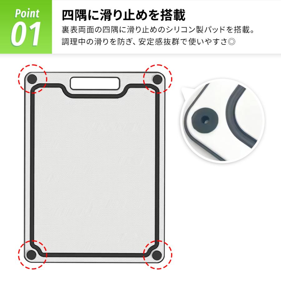 まな板 ノンスリップ Mサイズ 35x24.5cm ノンスリップ ノンスリップまな板 カッティングボード 多機能 アウトドア キャンプ 新生活 一人暮らし 送料無料 |  | 01
