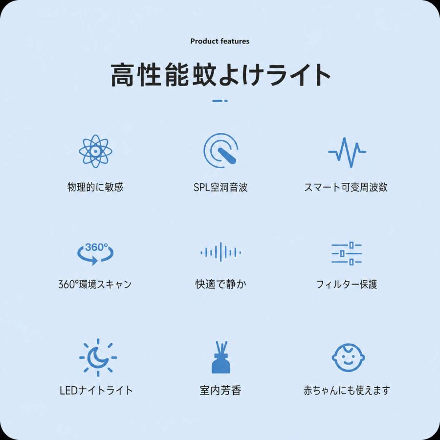 蚊よけライト 電撃式 蚊取りランプ 虫除けライト 高輝度LED UV光源 蚊取り器 吸引式 薬剤不使用 静音 省エネ 室内 屋外対応 キャンプ ベランダ 庭 夏対策 虫除け |  | 04