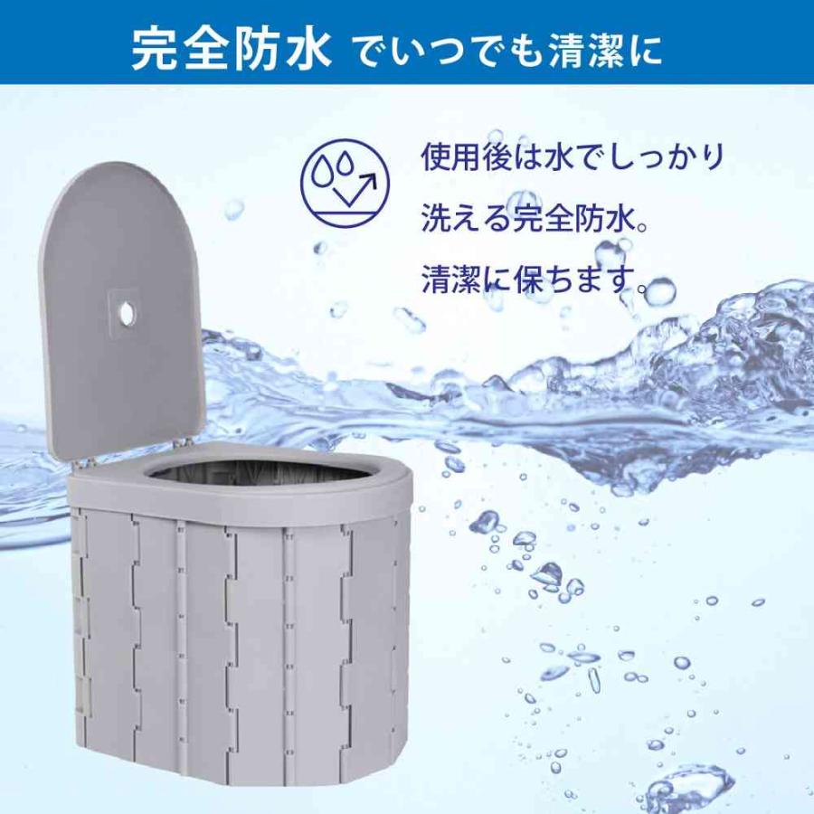 折り畳み式 便器 便座 簡易トイレ ゴミ箱 非常用トイレ 野外用トイレ 車載トイレ 携帯トイレ 便器  耐荷重200kg 子供 大人 送料無料 |  | 02