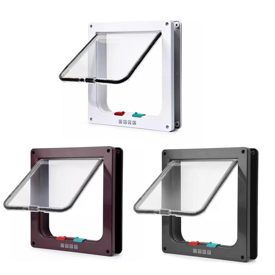 ペットドア Lサイズ 猫 小型犬 簡単設置 出入り口 出入り調整 調整機能 空室対策 しつけ 送料無料 |  | 05