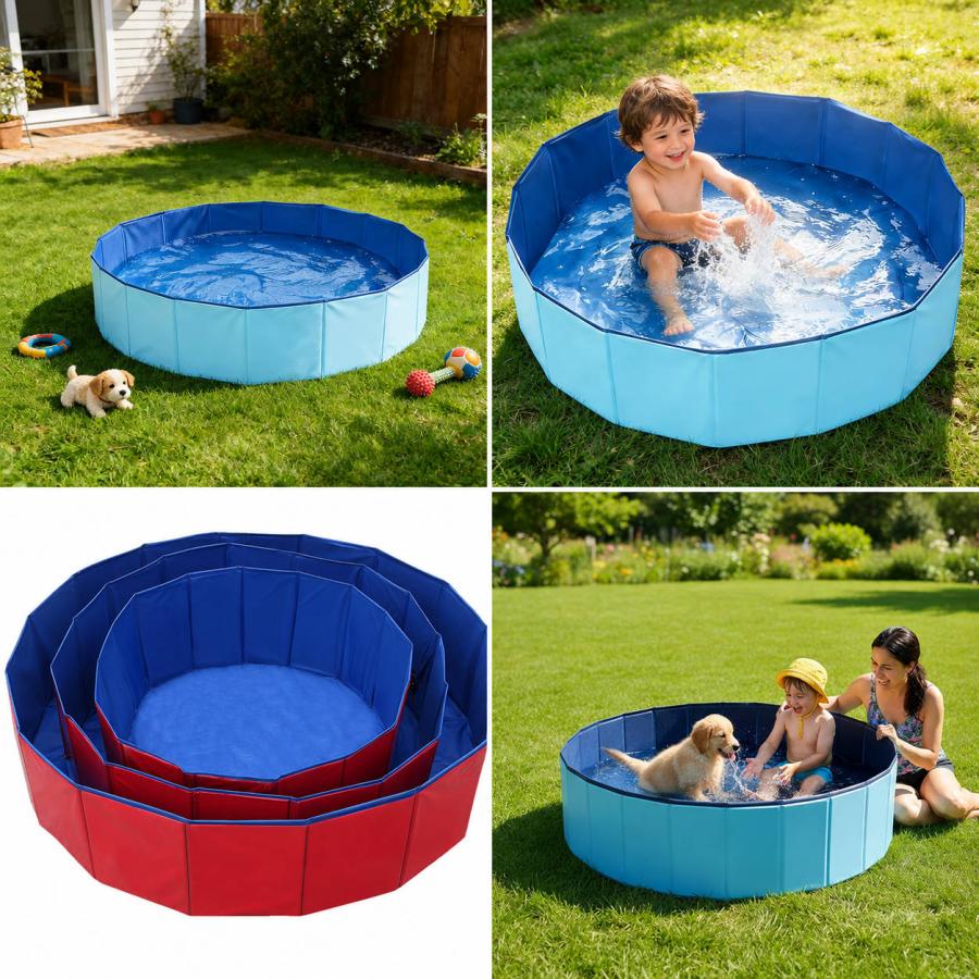 ペット用プール 子ども用プール 折りたたみプール ドッグプール 犬用プール ペットバス 水遊び プール 熱中症対策 暑さ対策 水浴び 水遊び おもちゃ 小型犬 中型 |  | 01