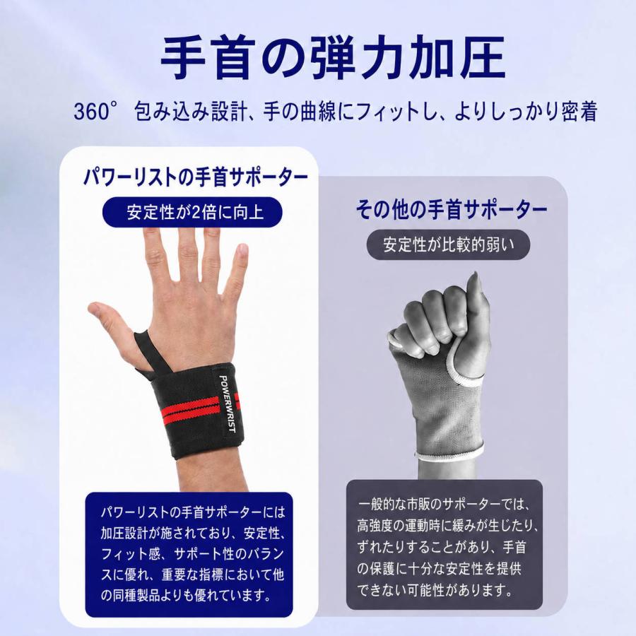 リストラップ 筋トレ 手首サポーター 手首保護 トレーニング用 リストバンド ベンチプレス パワーリフティング ウェイトトレーニング ジム用品 フィットネスギア |  | 04