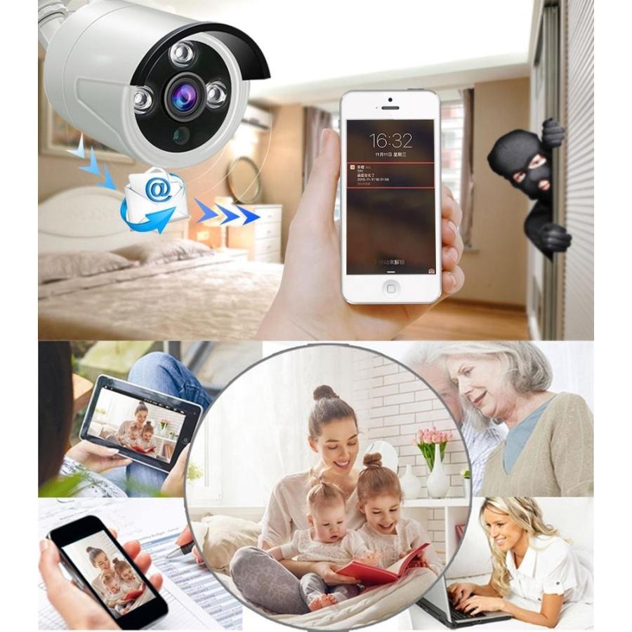 Wi-Fi 防犯ワイヤレスカメラ 8台 防水 1080P スマホ連携 日本語モデル 簡単設定 インターネット環境無くても使用可能 |  | 04
