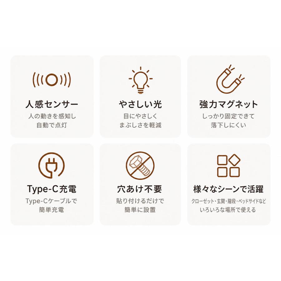 人感センサーライト LED 自動点灯 自動消灯 センサーライト センサー照明 自動照明 室内 照明 明暗センサー ナイトライト 常夜灯 LEDセンサー照明 フットライト |  | 04