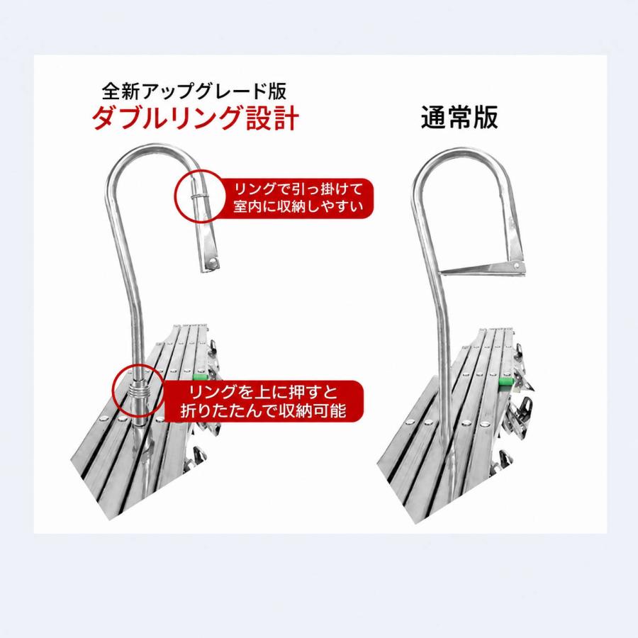 ステンレス物干しハンガー 洗濯ハンガー ピンチハンガー 角ハンガー 洗濯物干し 室内干し 外干し 物干しハンガー 室内干し 物干しラック対応 ダブルリング 錆び |  | 04