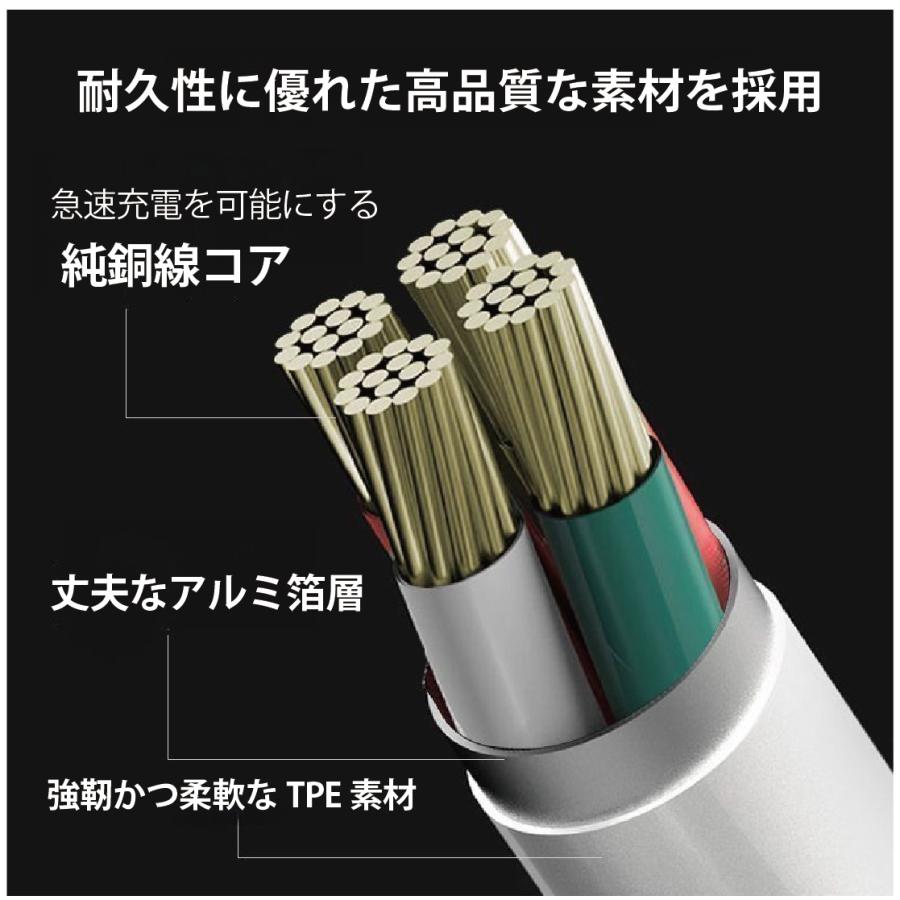 タイプC 充電ケーブル 急速充電 USB type-C 2メートル 2m iPhone/iPad/Android/MacBook/タブレット 送料無料 |  | 02