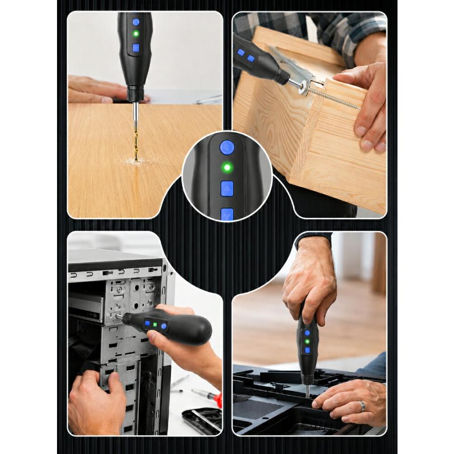 ドライバー型電動ドライバー 電動ドライバー 充電式ドライバー ドライバー型 小型 軽量 ペン型 精密作業 DIY工具 家具組み立て 日曜大工 家庭用 初心者向け 片手 |  | 02