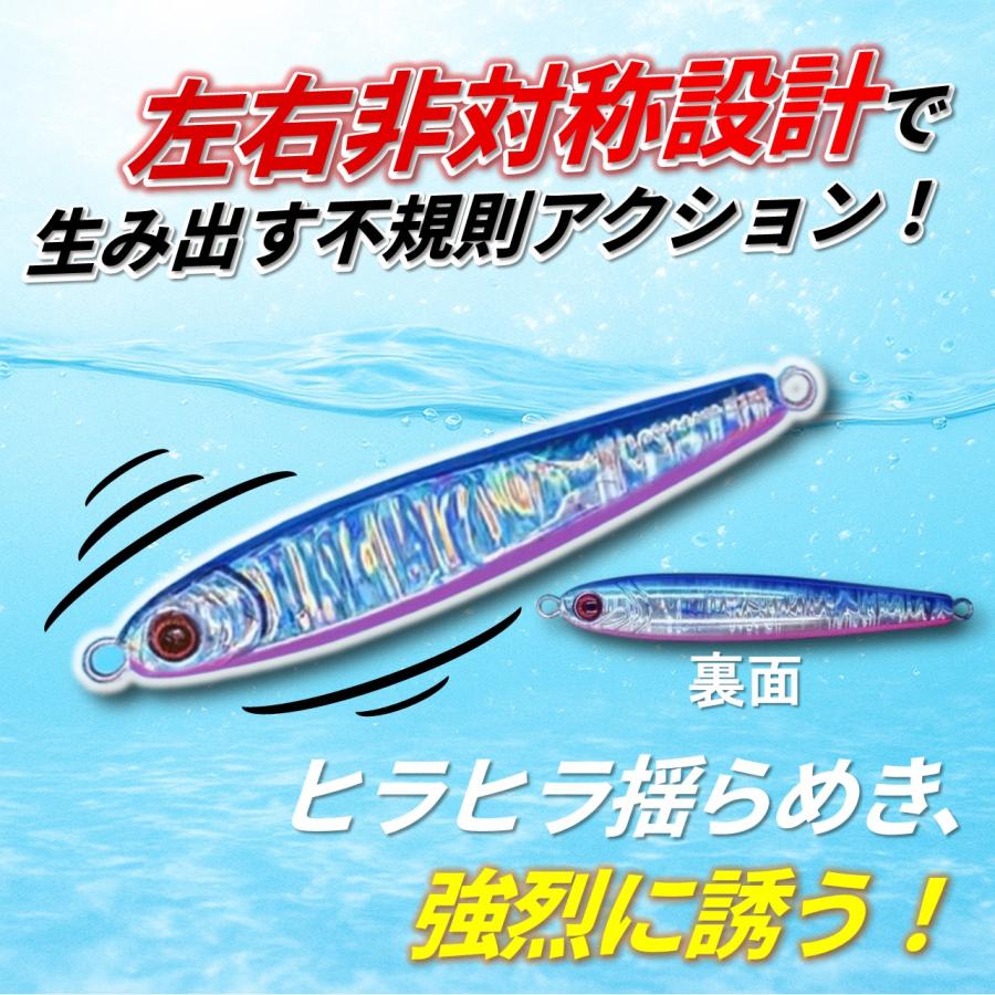 メタルジグ2個セット ルアー 60 80 100g ベイト コンパクトサイズ 左右