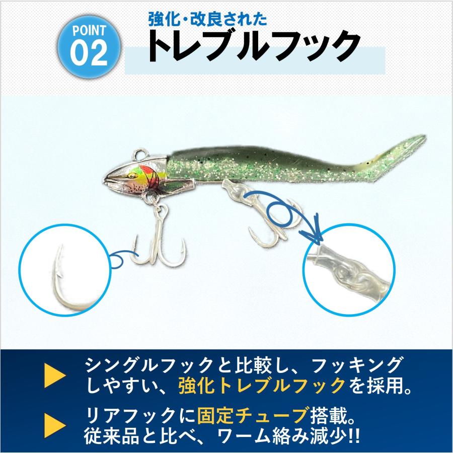 バイブレーションジグヘッドワーム1セット シーバス シャッド ルアー