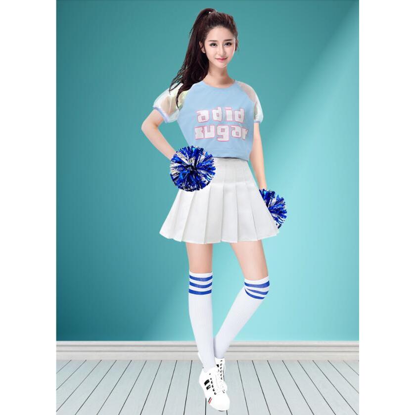 チアダンス衣装女の子女性応援団チアリーディング演出服Tシャツ+