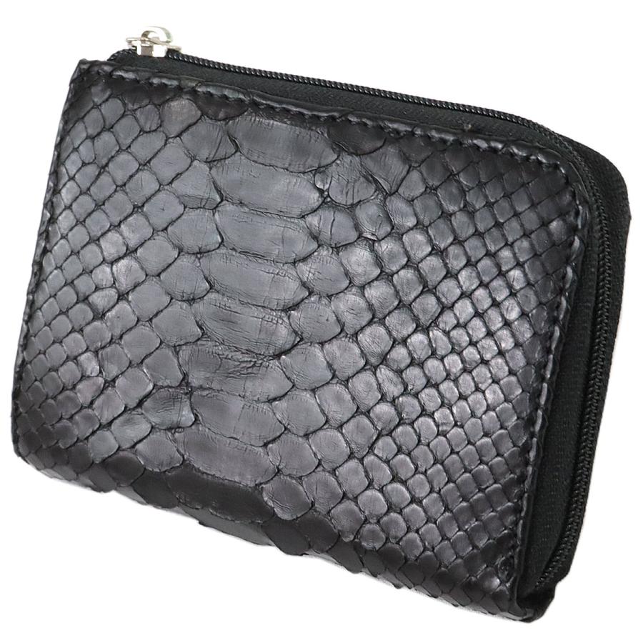 パイソン コインパース BLACK コインケース L字ファスナー : cinp  