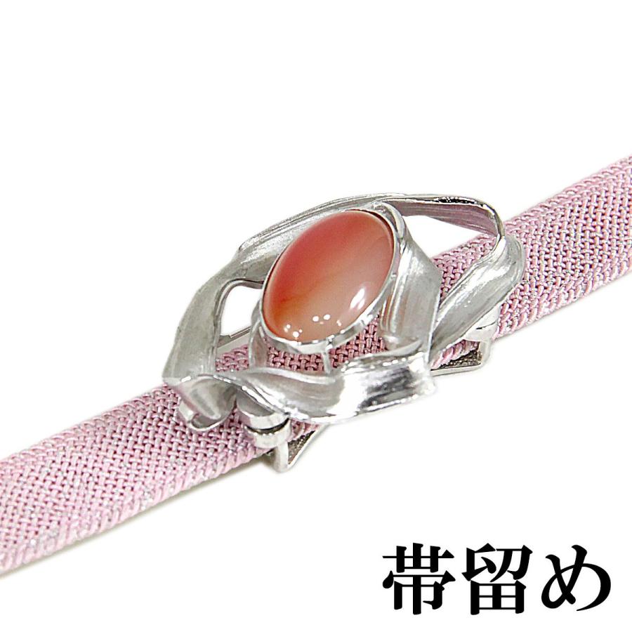 贈り物 帯留め -29- 銀製 シルバーアクセサリー メノウ ファッション
