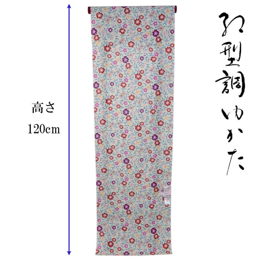 源氏物語 浴衣反物 レディース -5D- 紅型調ゆかた 綿麻 日本製 源氏物語 浴衣反物 レディース -5D- 紅型調ゆかた 綿麻 日本製