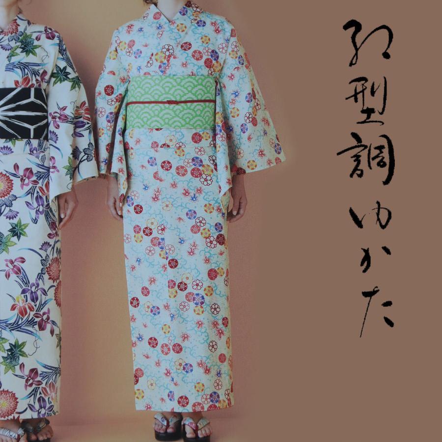 源氏物語 浴衣反物 レディース -5E- 紅型調ゆかた 綿麻 日本製 源氏物語 浴衣反物 レディース -5E- 紅型調ゆかた 綿麻 日本製