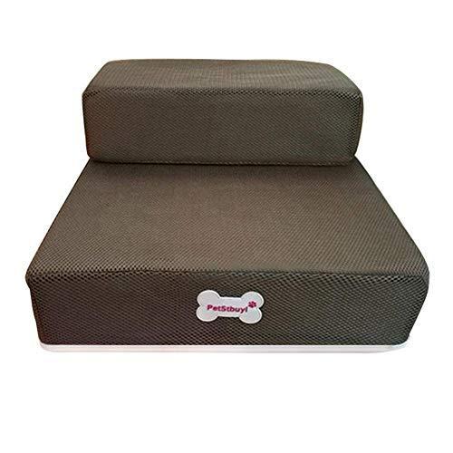 ベッドステップ 犬用踏み台 ベッド用階段 ペット用品 犬用ステップ 新入荷 流行 犬踏み台 滑り止め 2段 怪我防止 高密度フオーム ミニタイプ 小型犬