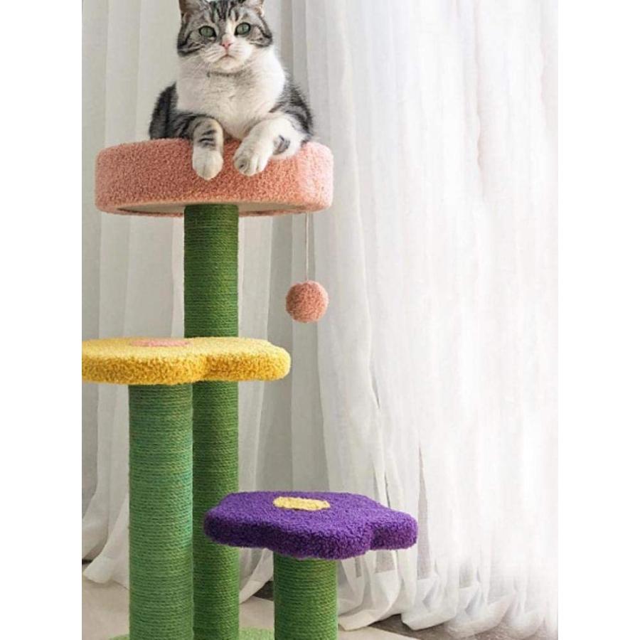 Xudrez キャットタワー 猫タワー 据え置き型 カシミアの表面 匂いなし 広い見晴らし 多頭飼い 転倒防止 安定性抜群 省スペース 爪と Aoi Store 通販 Yahoo ショッピング