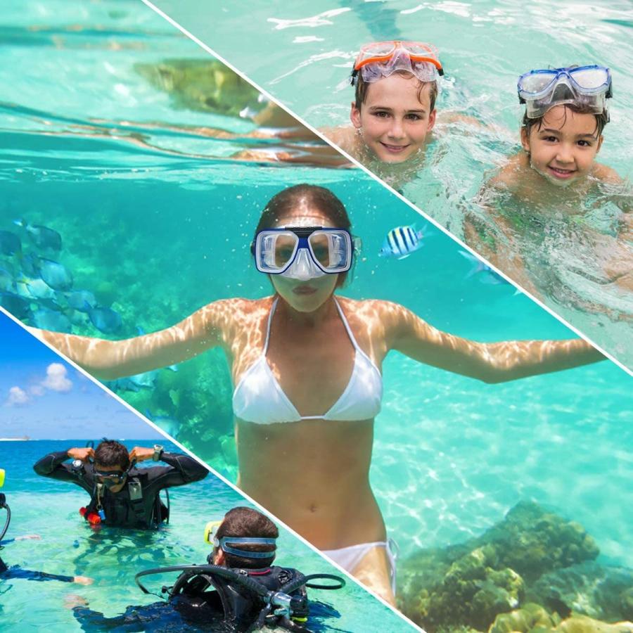 Keepgoing シュノーケル マスク 潜水メガネ 水泳ゴーグル ダイビングゴーグル スイミングゴーグル 広視野 曇り止め 強化ガラス 耐 気質アップ