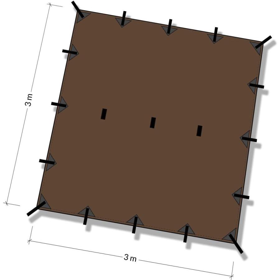 DD Hammocks DD タープ 3×3 (コヨーテブラウン) DD Hammocks タープ 3×3 コヨーテブラウン