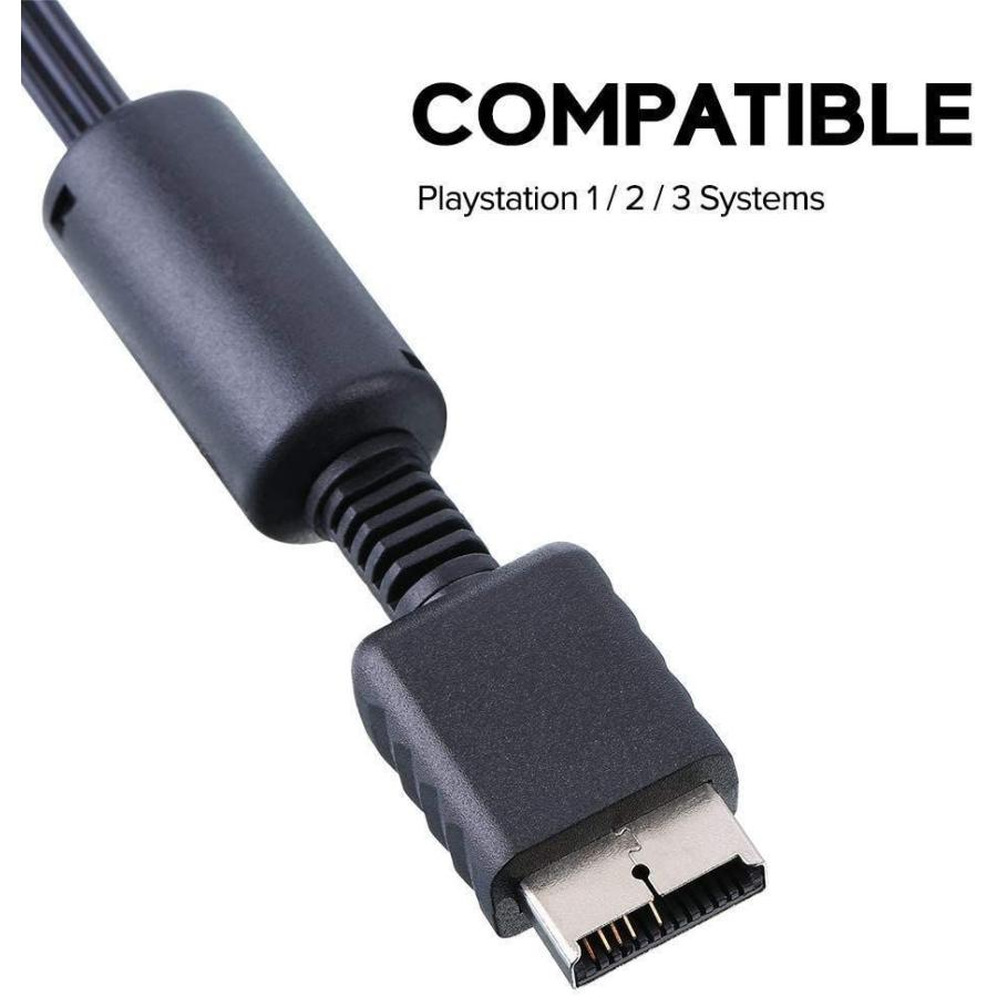 最も RGEEK PS1/PS2/PS3対応 AVコンポジット ケーブル RCA変換アダプター コンバーター 約175cm -  www.hirshmark.com