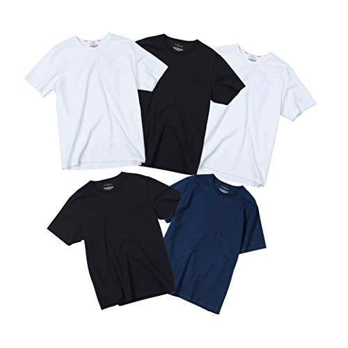 インナーシャツ メンズ 半袖 Tシャツ 肌着 5枚組 クルーネック 綿100％ 防菌防臭 無地 やわらかファッション 吸汗速乾 ストレッチ
