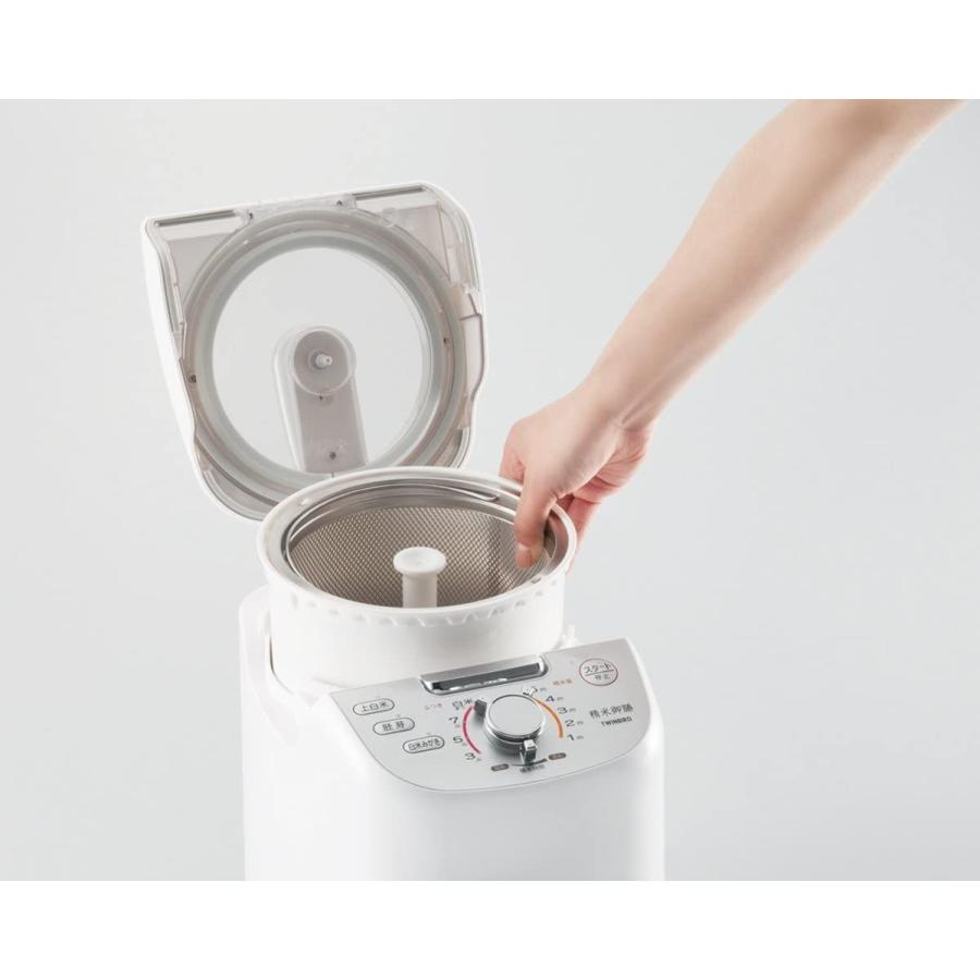 TWINBIRD コンパクト精米器 精米御膳 ホワイト MR-E751W コンパクト精米器 精米御膳 ホワイト MR E751W