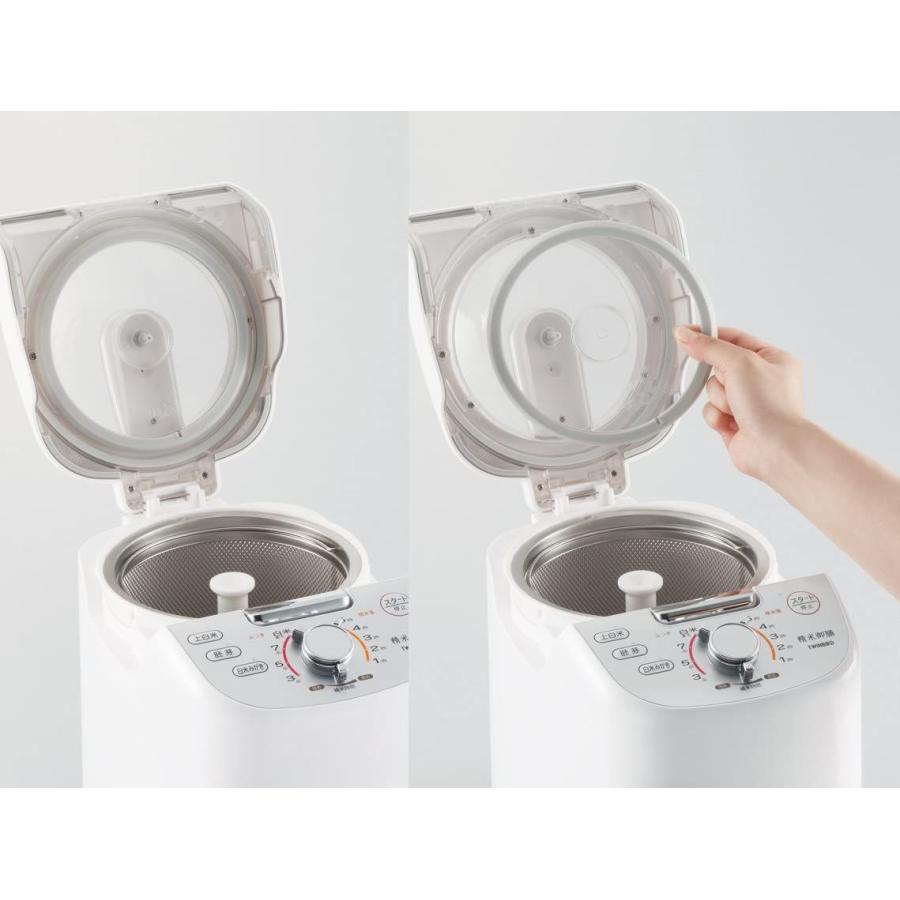 TWINBIRD コンパクト精米器 精米御膳 ホワイト MR-E751W コンパクト精米器 精米御膳 ホワイト MR E751W