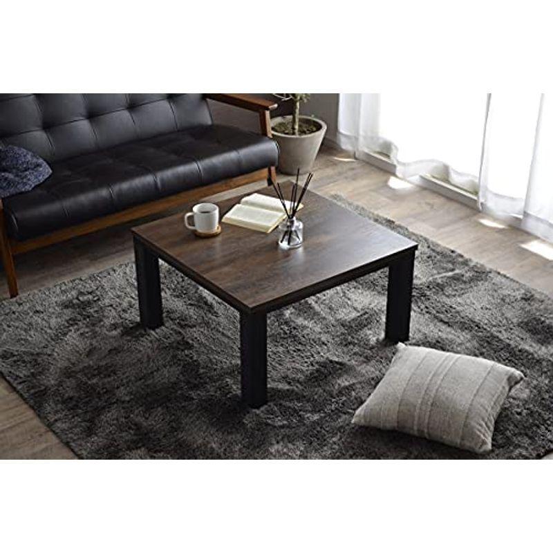 21年最新海外 こたつ テーブル 正方形 ヴィンテージ こたつ台 ブラウン ブラック 約70 70cm ローテーブル ビンテージ おしゃれ Cisama Sc Gov Br