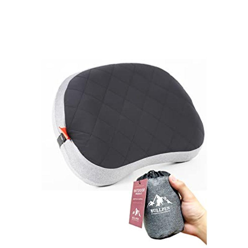 でおすすめアイテム さらに寝心地が良くなった Bullpen エアピロー アウトドア 旅行枕 トラベルピロー 携帯枕 綿ダブルカバー 車中泊 ピロー 軽 スリーピングマット Www We Job Com
