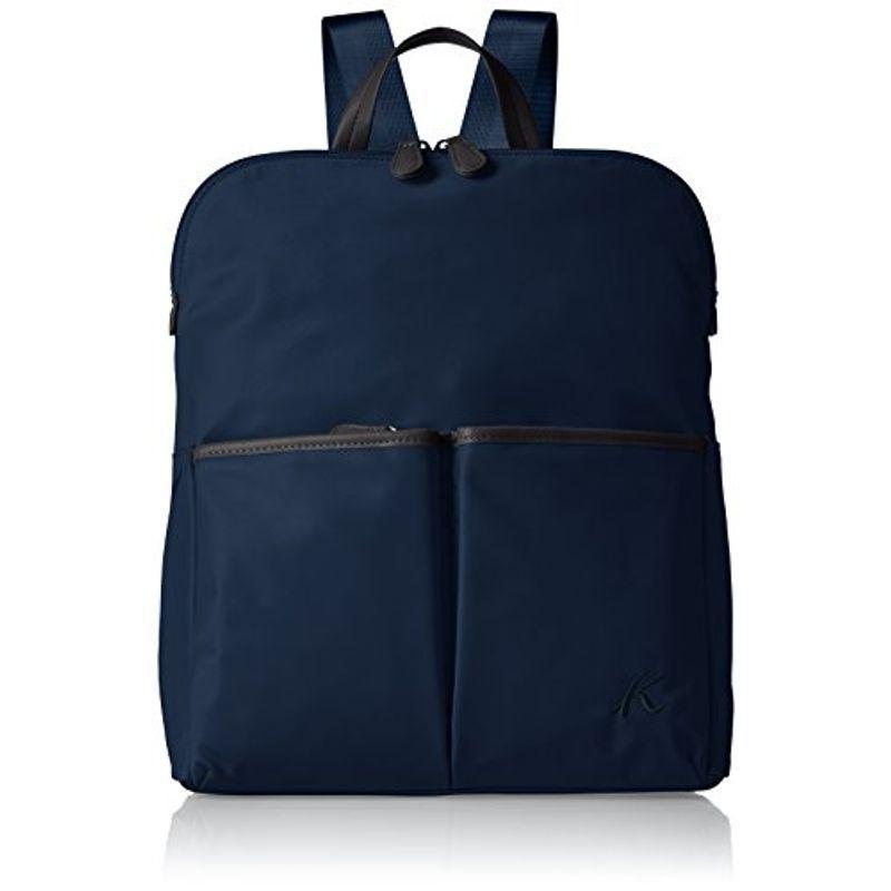 キタムラ リュック 前面背面両方にファスナーポケット付き Y-1005 レディース ダークブルー 紺 10101