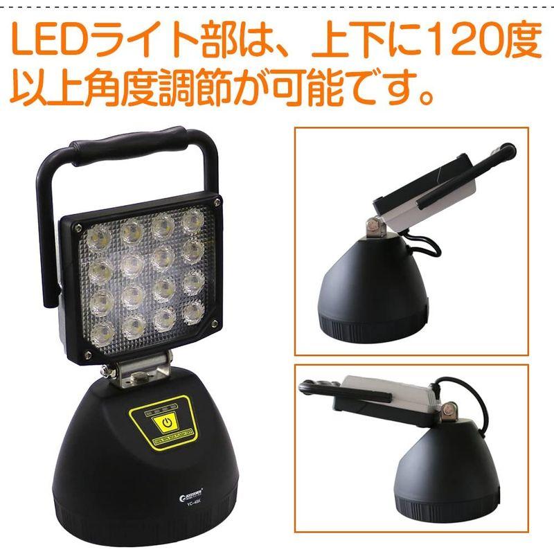 グッド・グッズ　LED　充電式　超高輝　IP65　ワークライト　充電式作業灯　防水　屋外照明　led投光器　携帯型　スマホ充電　災害グッズ