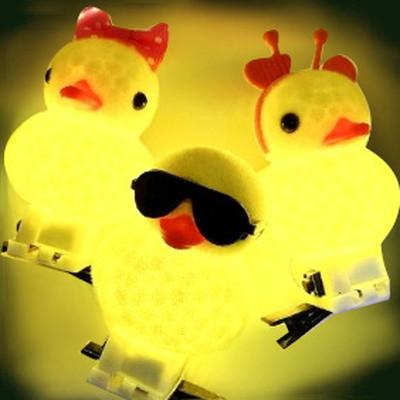 光るアヒルクリップ 12入 景品 おもちゃ 子供会 お祭り くじ引き