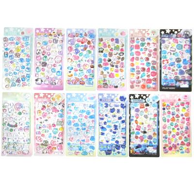 ぷにぷにクリアシール 12枚入 景品 おもちゃ 子供会 お祭り くじ引き