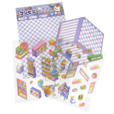 3Dラブリーショップ屋さんシール 25入 景品 おもちゃ 子供会 お祭り
