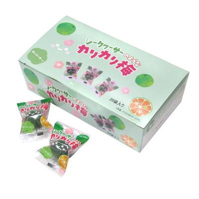 シークヮーサーのようなカリカリ梅（箱入り） 20粒入 駄菓子 子供会