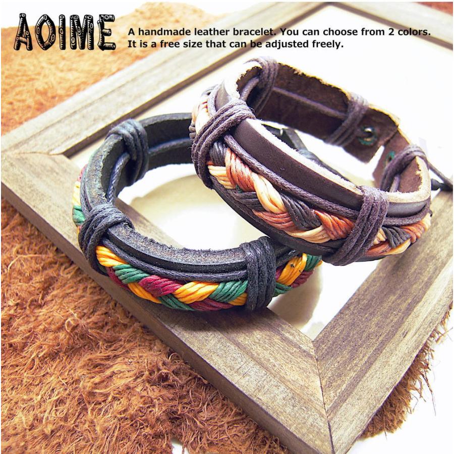 三つ編み レザー 革 フリーサイズ ブレスレット 手作り ハンドメイド メンズ レディース ラスタカラー ブラウン 3 5673 3 5673 青い目 通販 Yahoo ショッピング