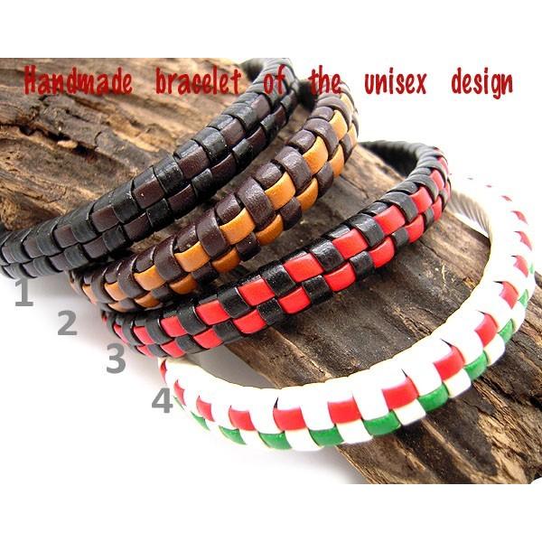 SALE/58%OFF】 チェッカー レザー フェイクレザー フリーサイズ ブレスレット メンズ レディース アクセサリー 3-5764 ブレスレットメンズレディースアクセサリー
