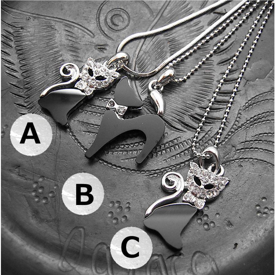 猫 ねこ ネコ アクセサリー ネックレス ペンダント 黒猫 クロネコ 仮面