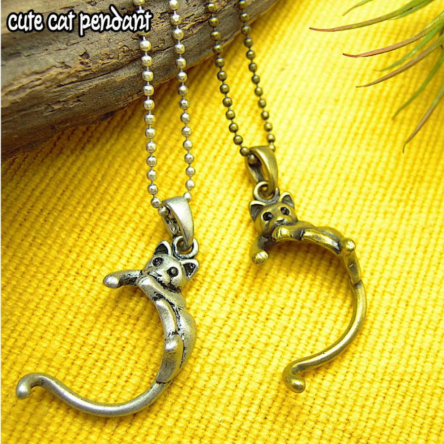 しっぽ 猫 ネコ ねこ ペンダント ネックレス アクセサリー シルバー