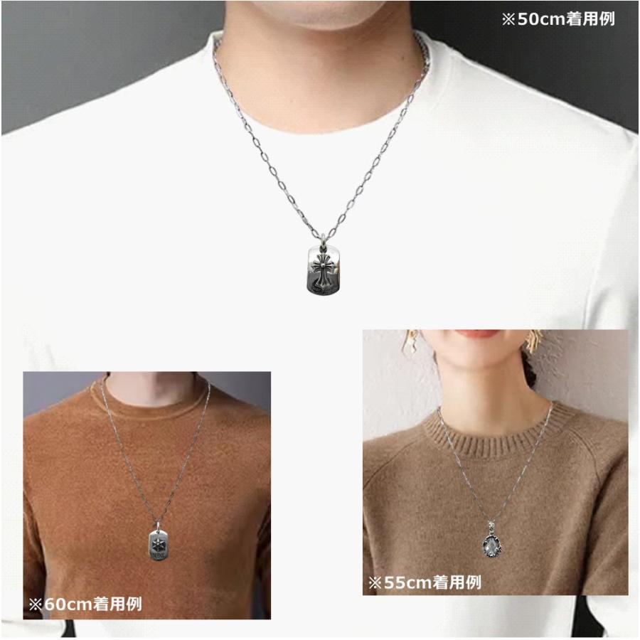 シルバーチェーン 銀 幅 3.5mm 平長あずきチェーン シルバーネックレス