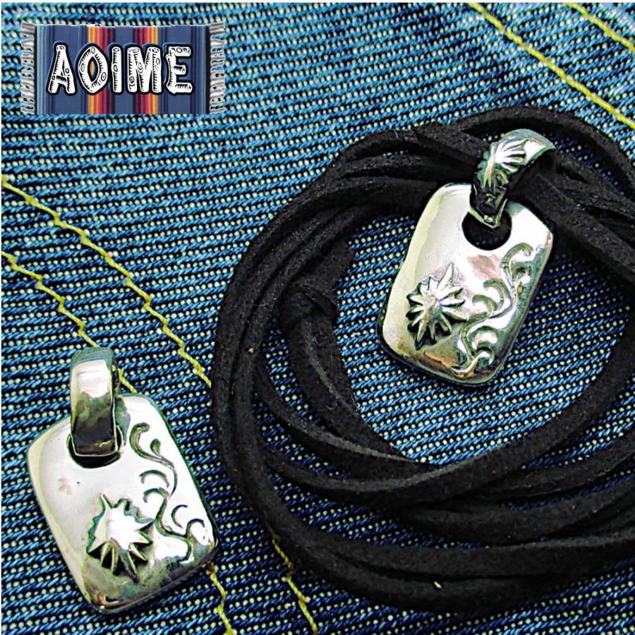 シルバー 925 銀 トップ 紐付き 唐草 アイビー模様 サン 太陽 アラベスク ペンダント ネックレス メンズ t045 |  | 06