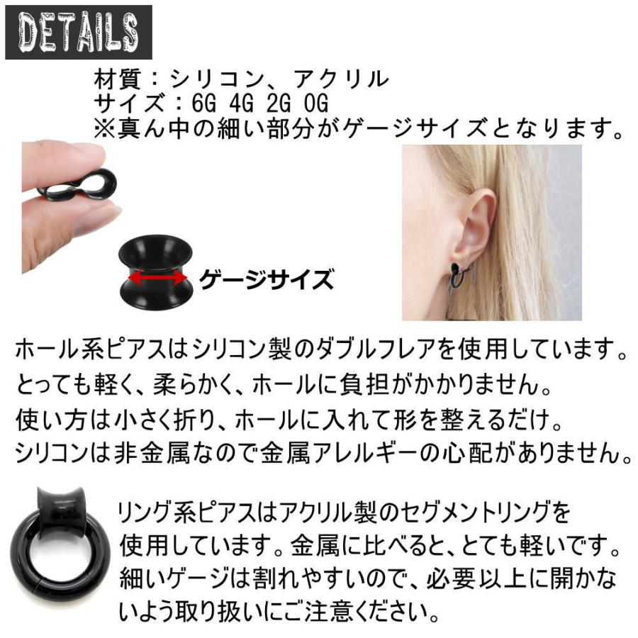 ホールトゥピアス セグメントリング ボディピアス 6G 4G 2G 0G
