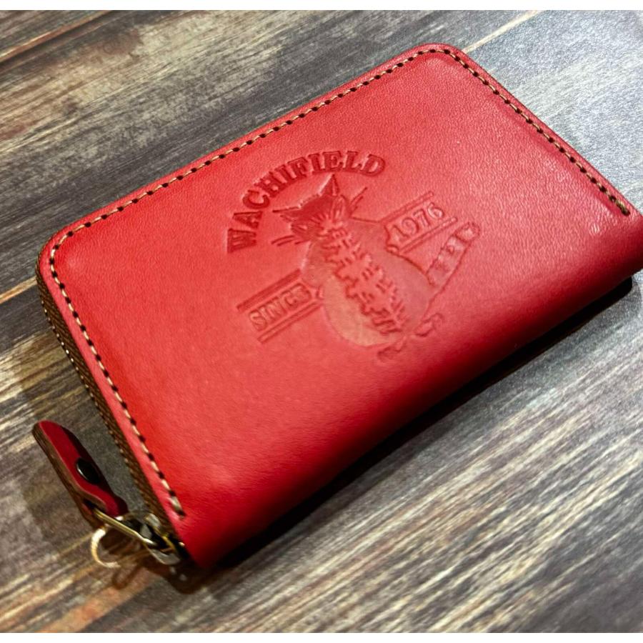 希少品　激レア　未使用保管品　わちふぃーるど　ネコのダヤン　蔵出し革トランク　赤 猫だるま小銭キー＃2 赤 わちふぃーるど ダヤン 小銭 ネコ : わちふぃ