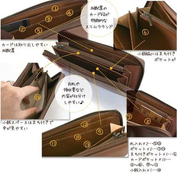 わちふぃーるど（WachiField） 財布 ダヤン DB#6 ラウンド長財布 本革