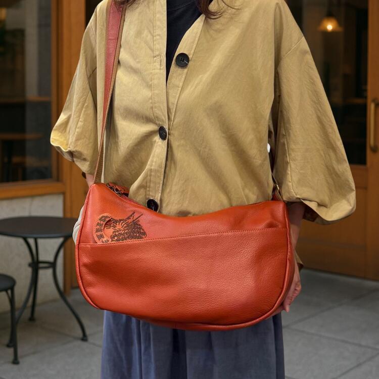 わちふぃーるど ダヤンブラウンレザーショルダーバッグ わちふぃ